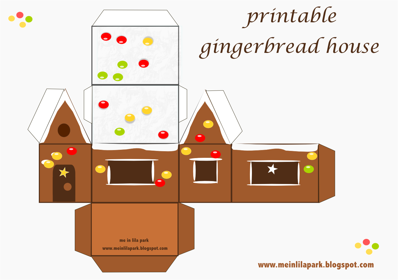 Free Printable 3d Gingerbread House Template