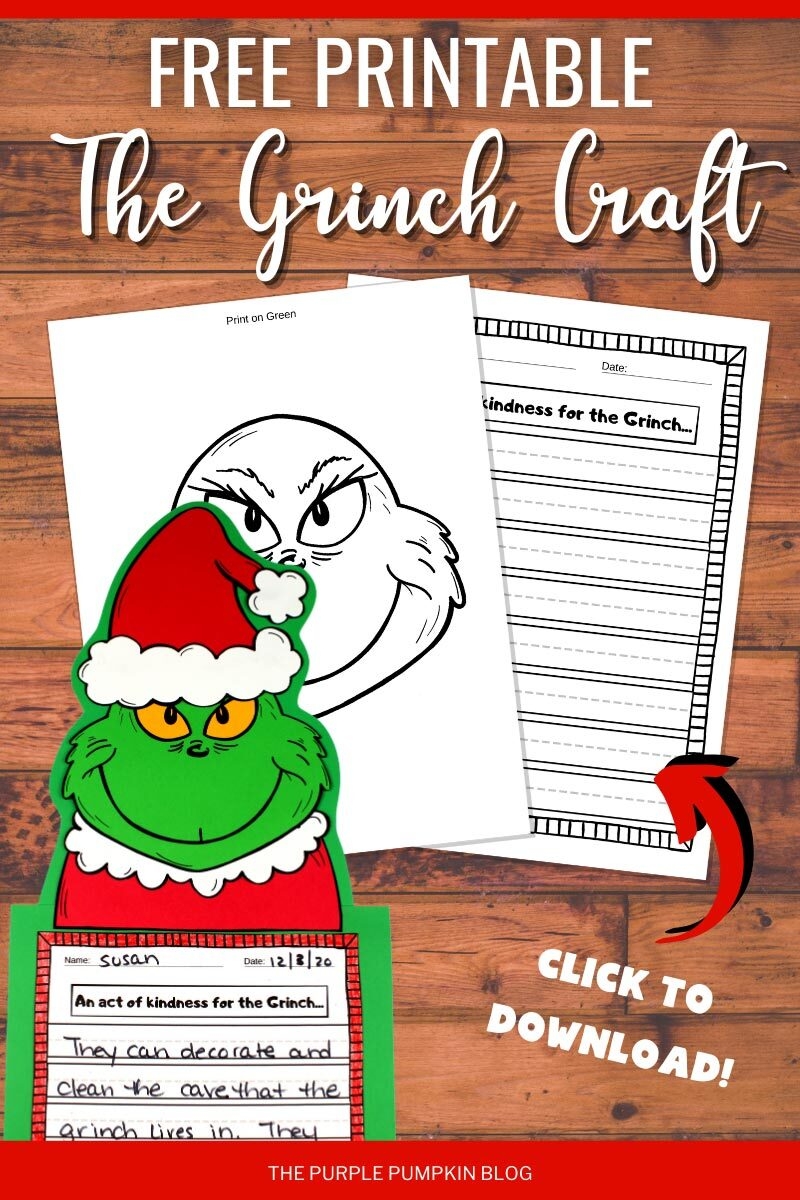 Free Printable Grinch Craftivity Creative Writing Project