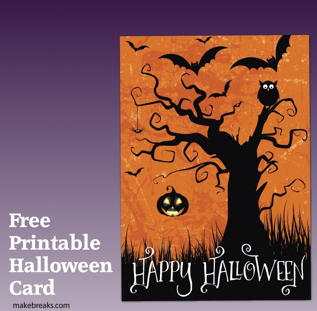 Template Free Printable Halloween Cards