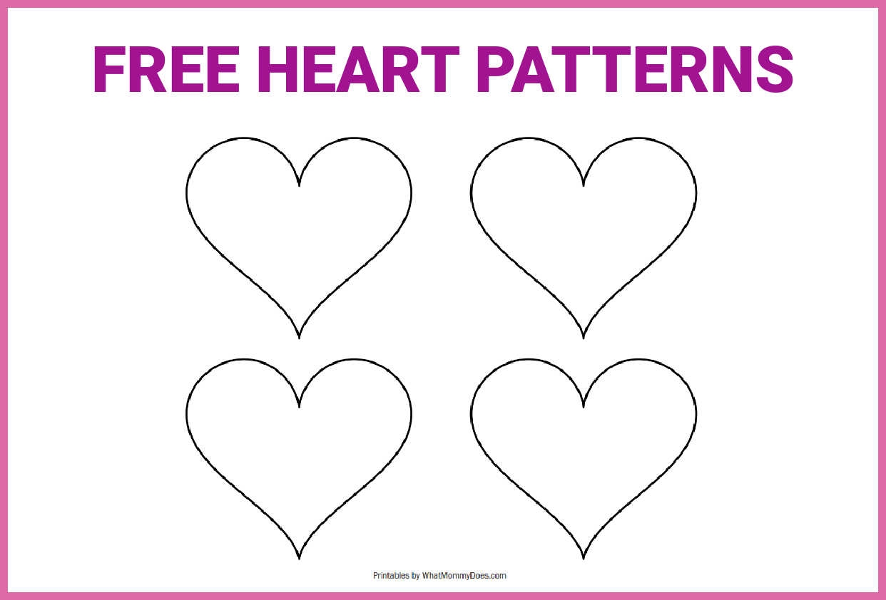 Free Printable Heart Templates 9 Large Medium Small Stencils To Cut Out What Mommy Does
