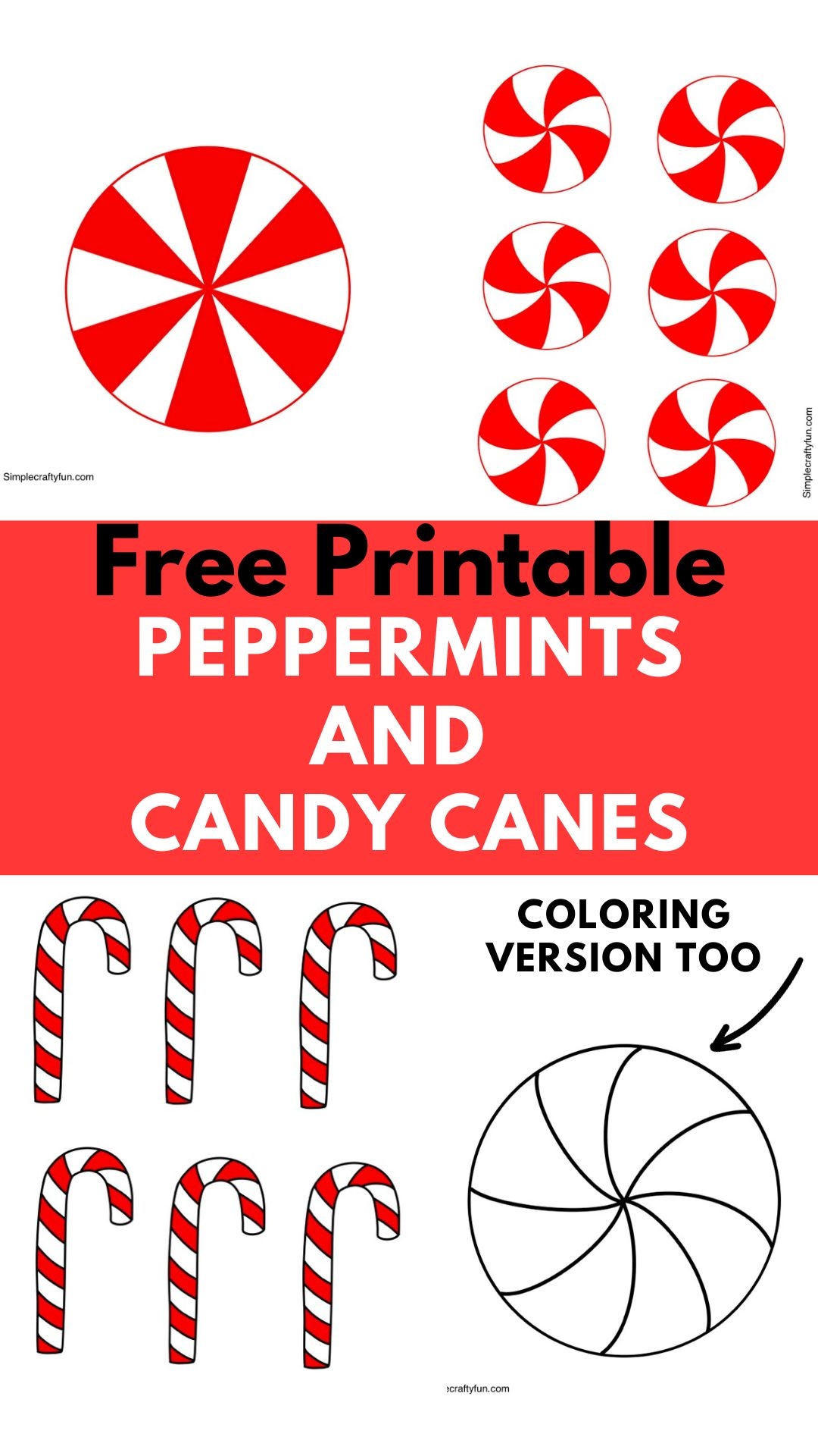 Free Printable Candy Cane Templates