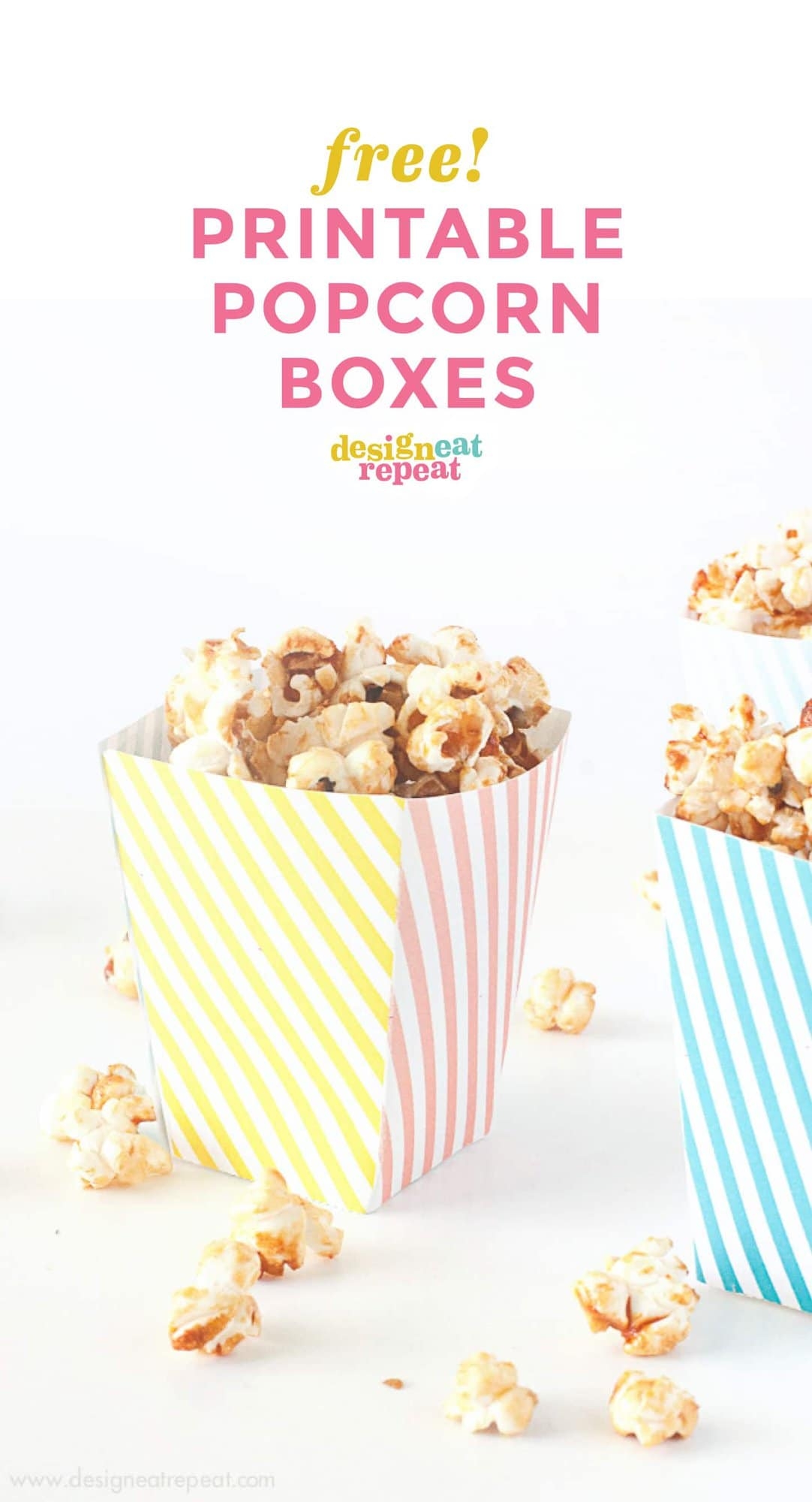 Free Printable Popcorn Box Template Design Eat Repeat