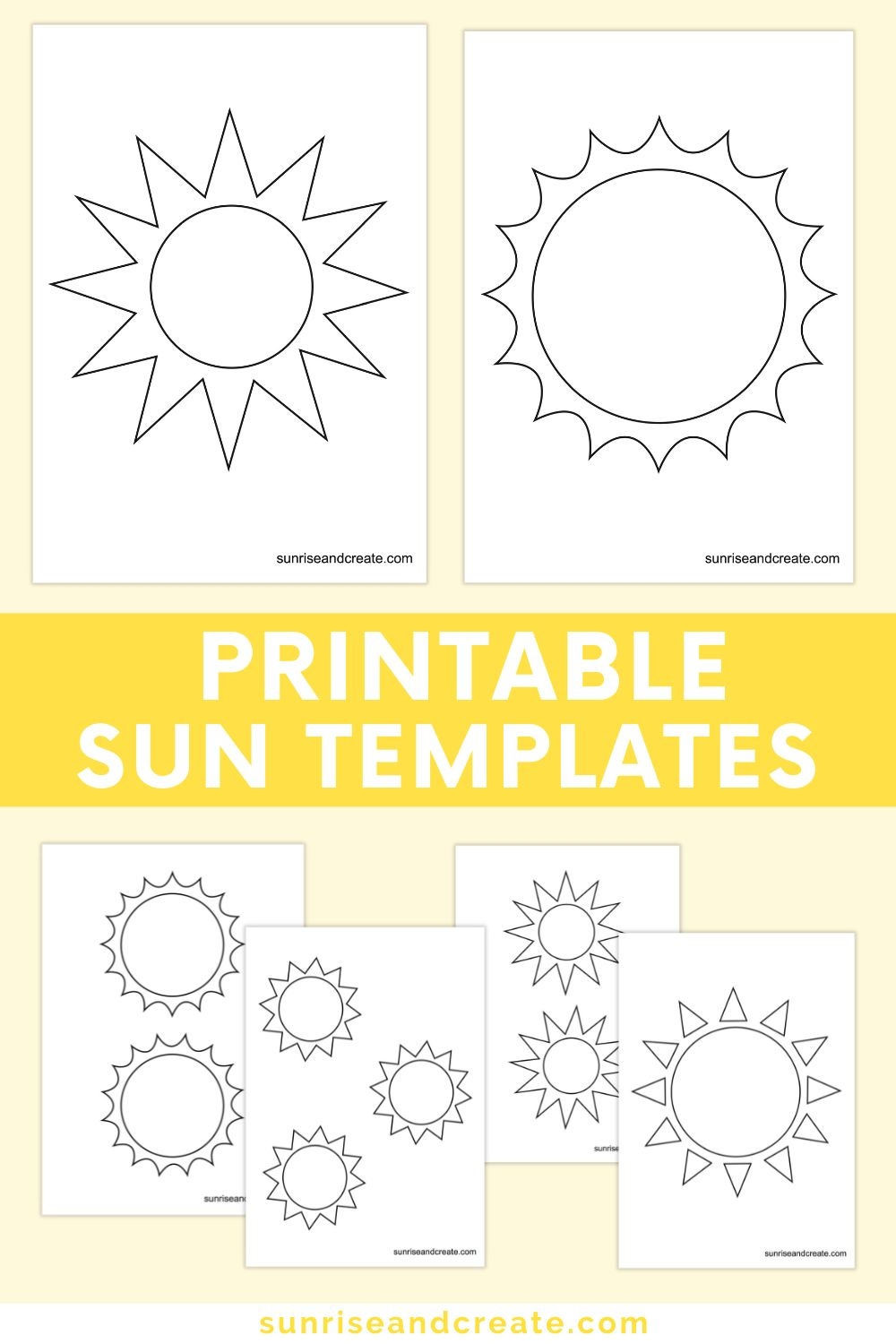 Free Printable Sun Templates Worksheets Library