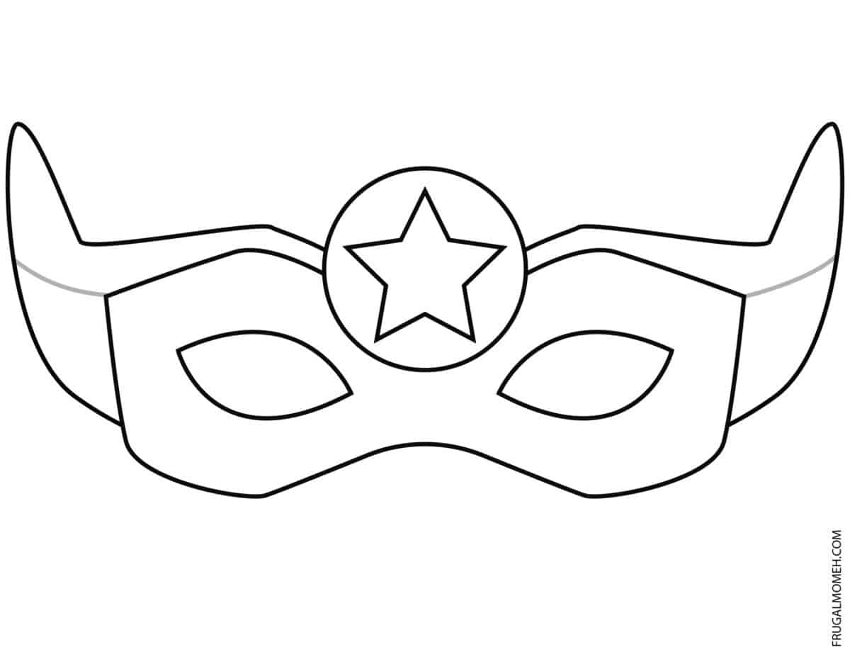 Superhero Mask Template Printable