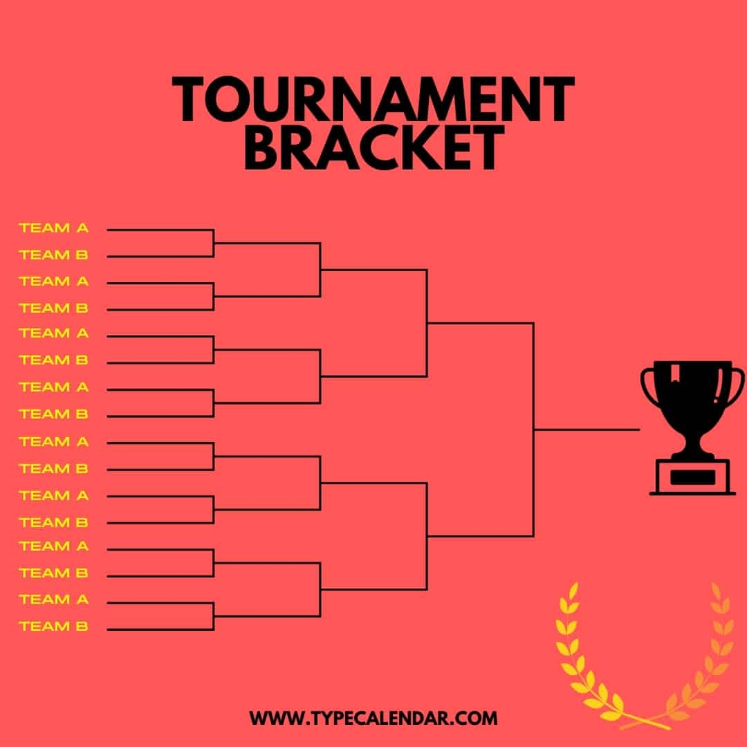 Free Printable Tournament Bracket Templates 6 8 10 16 Teams Excel