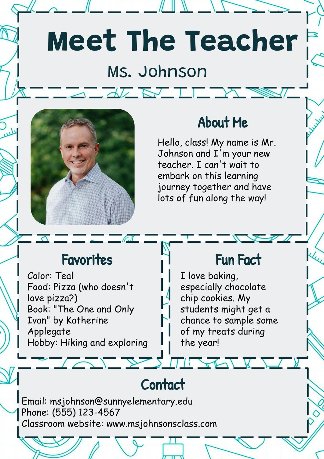 Free Simple Meet The Teacher Google Docs Template