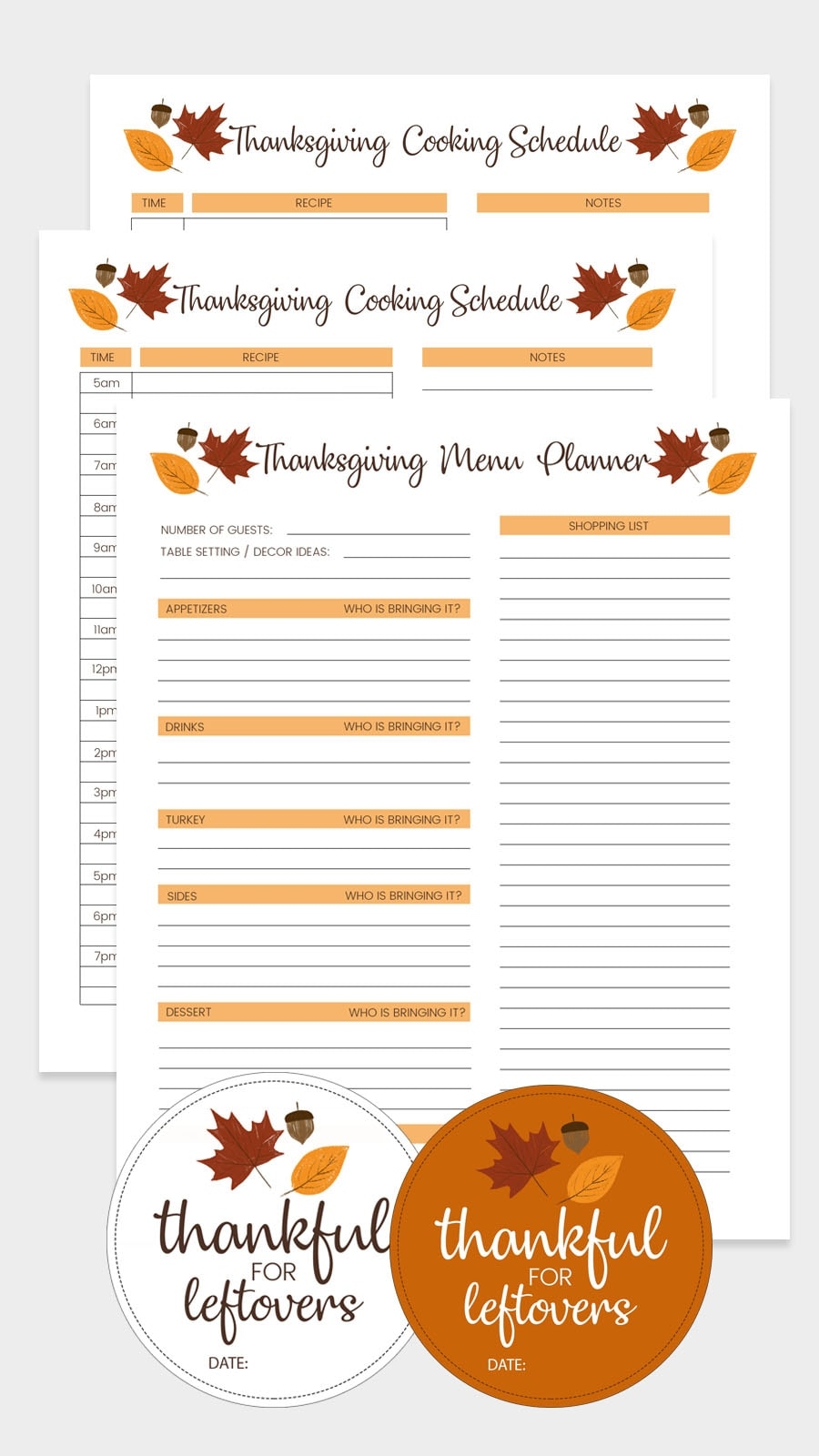 Thanksgiving Template Printable