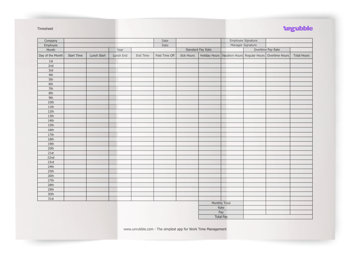 Free Timesheet Template Excel Download Unrubble Templates