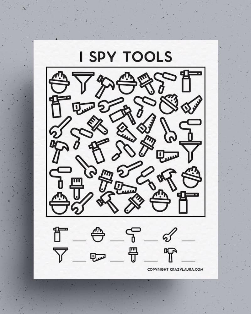 Free Tools I Spy Printable Game Sheets For Kids Crazy Laura