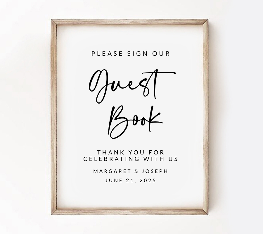Free Wedding Guest Book Sign Template Edit Instantly Instant Download Printable Printable Market