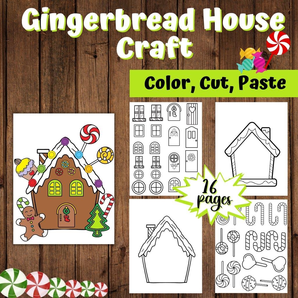 Gingerbread House Craft Gingerbread House Shapes Color Cut Paste Made By Teachers