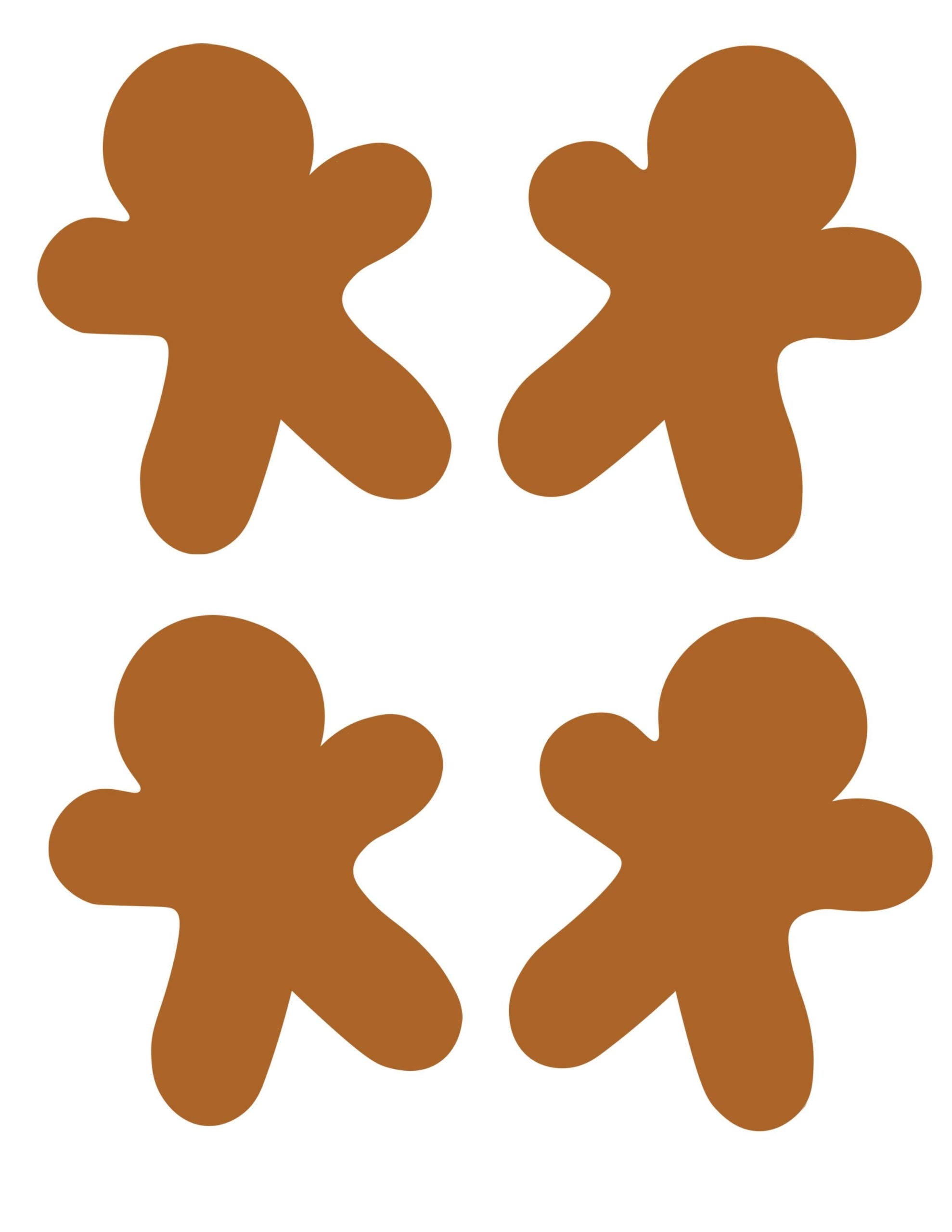 Free Printable Brown Gingerbread Man Template