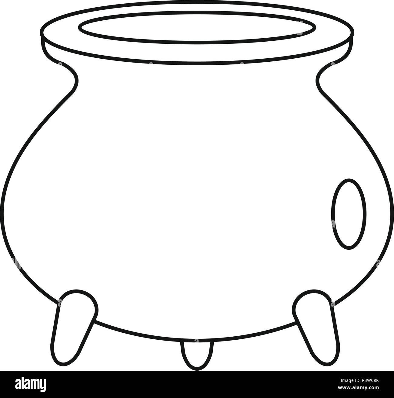Halloween Cauldron Icon Outline Halloween Cauldron Vector Icon For Web Design Isolated On White Background Stock Vector Image Art Alamy