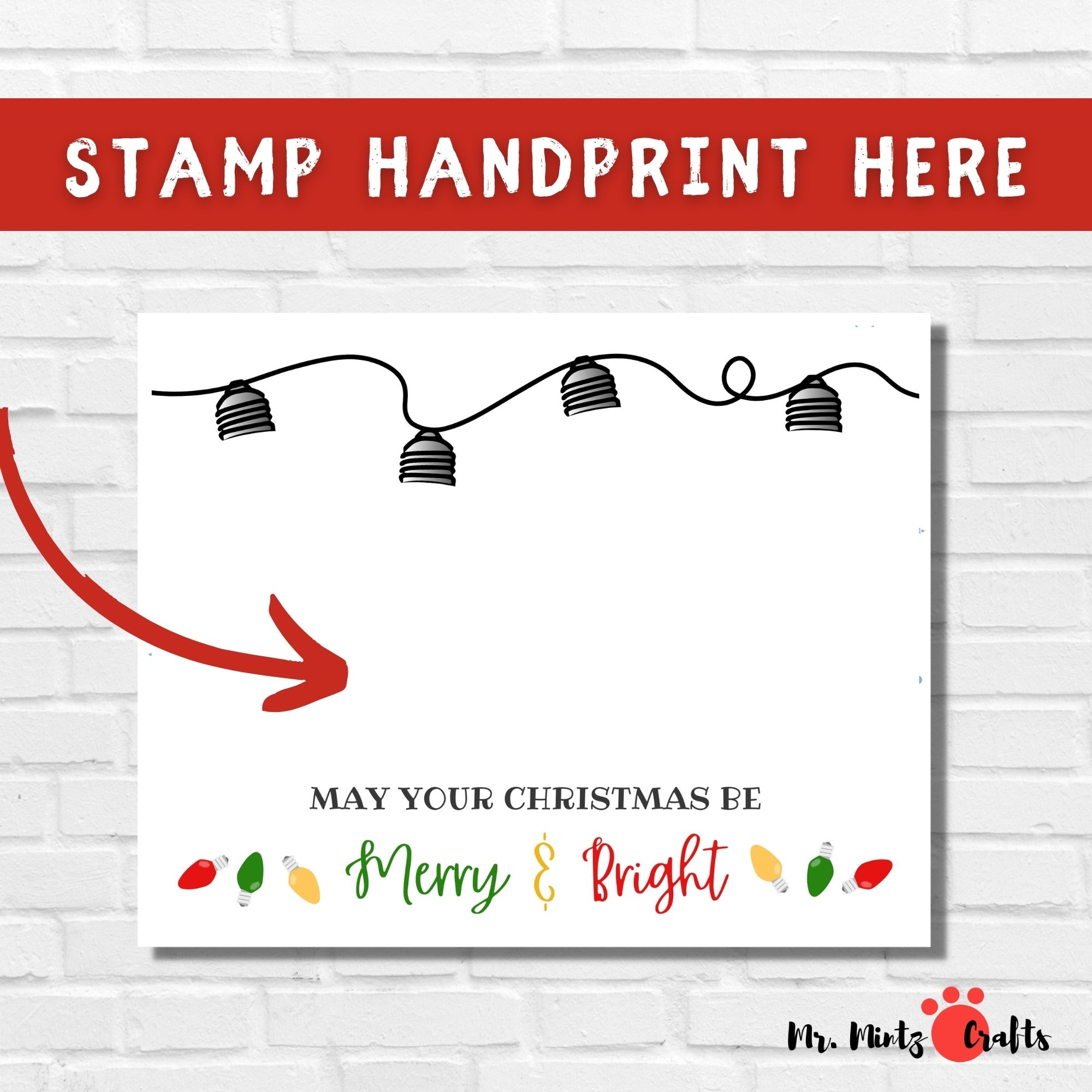 Handprint Christmas Lights Christmas Handprint Craft Teaching Resources