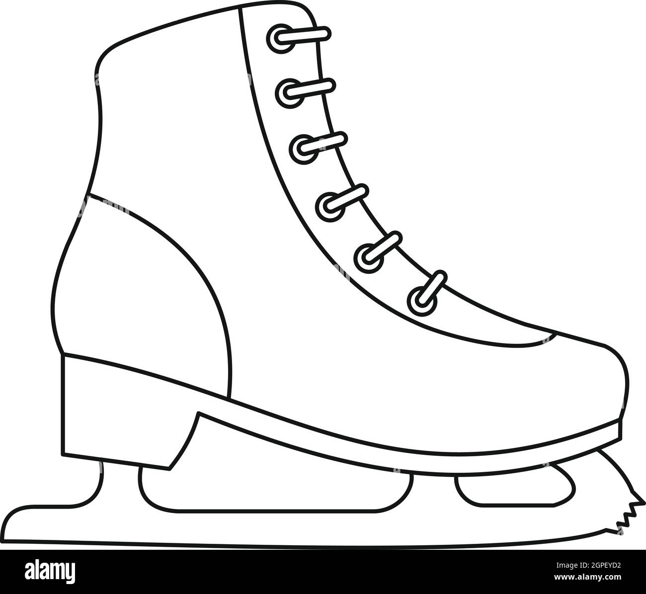 Ice Skate Icon Outline Style Stock Vector Image Art Alamy