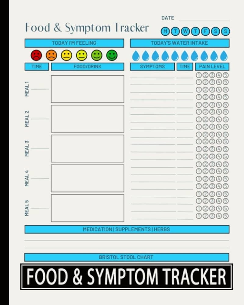 Independently Published Food Sensitivity Journal Daily Food Diary Symptom Tracker 129 Pages 2023 Health Journal Avelar G Amazon Books