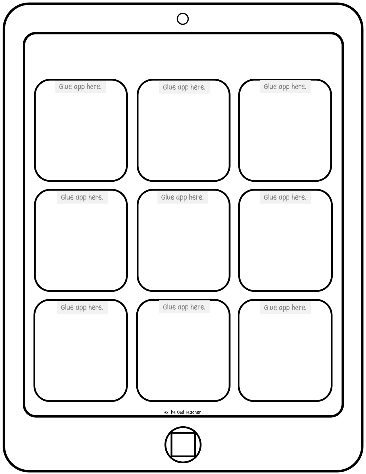 IPad Craftivity Template Printable Digital For Any Concept The Owl Teacher