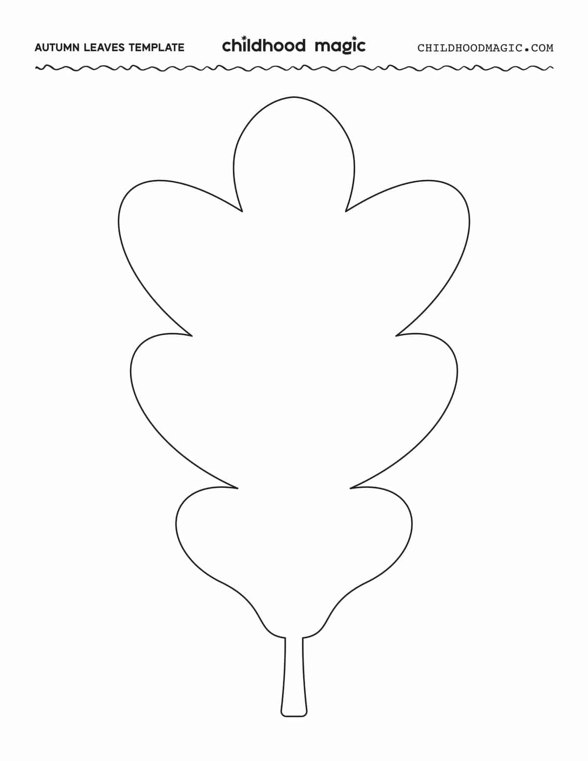 Pumpkin Leaf Template Printable