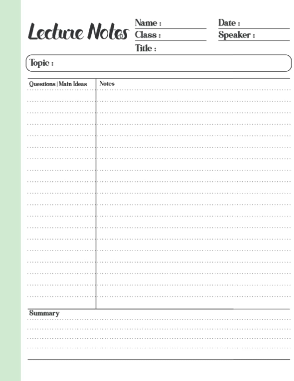 Lecture Notes 8 5 X 11 Cornell Notes Notebook Focused Note Taking System For AVID Students Penguin Fuzzy 9798407248545 Amazon Books