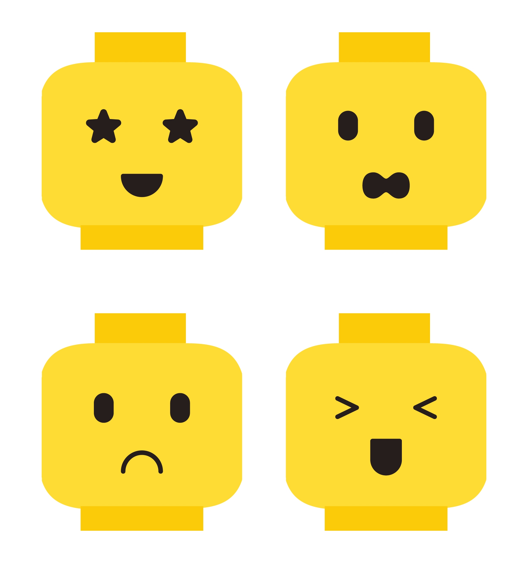 LEGO Faces 13 Free PDF Printables Printablee