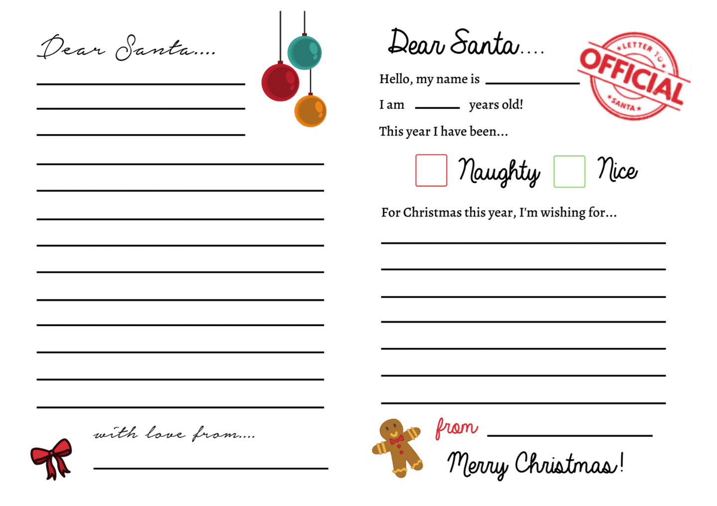 Free Santa Templates Printable