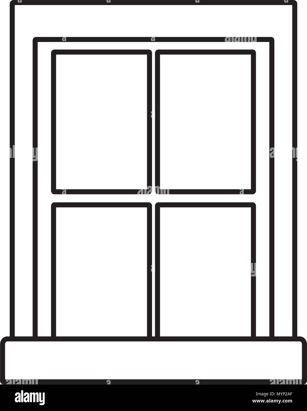Line Window House Modern Architecture Design Stock Vector Image Art Alamy
