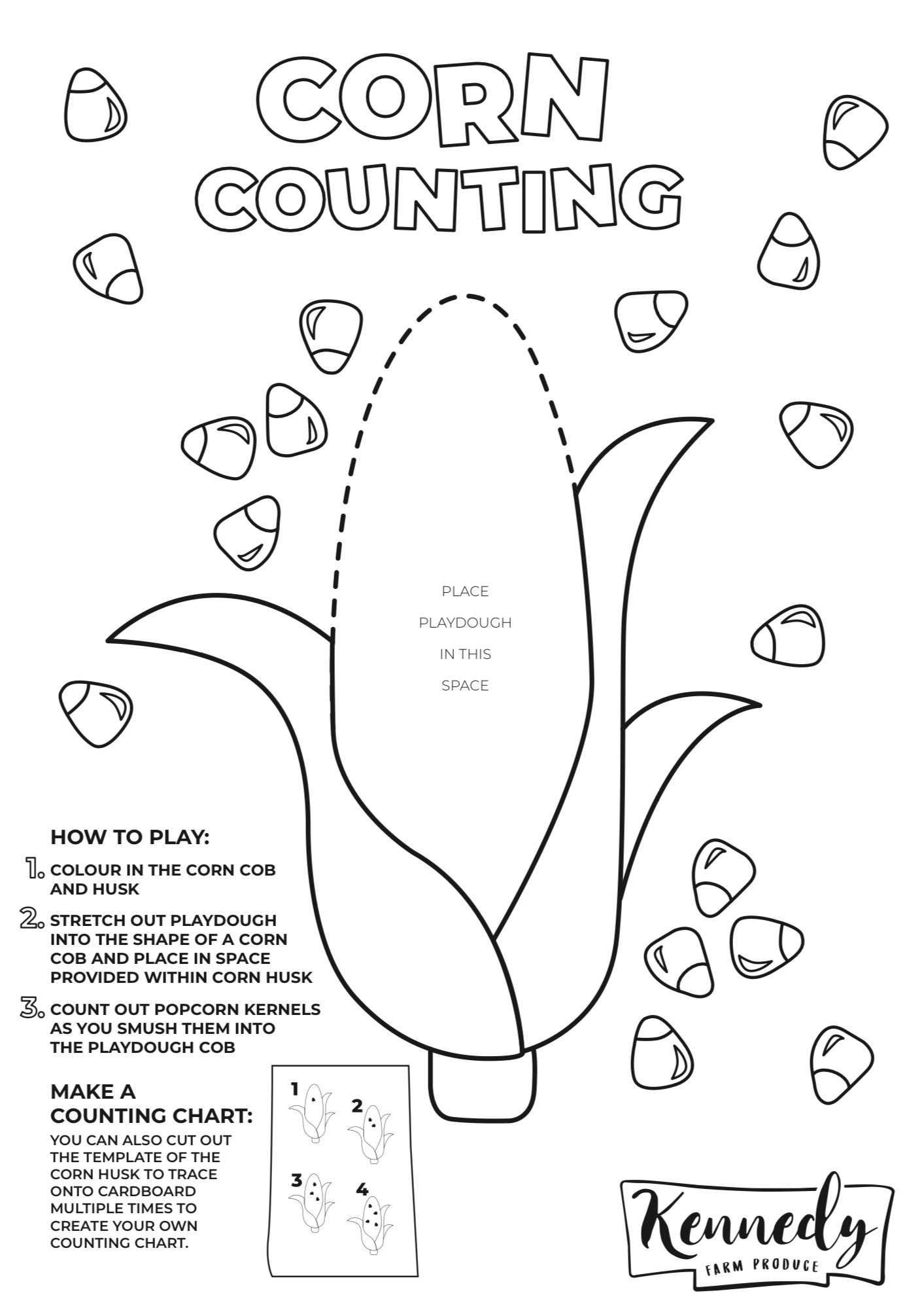 Corn On The Cob Printable Template