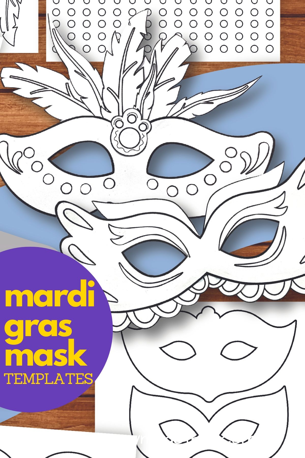 Masquerade And Mardi Gras Mask Templates Free Printables 