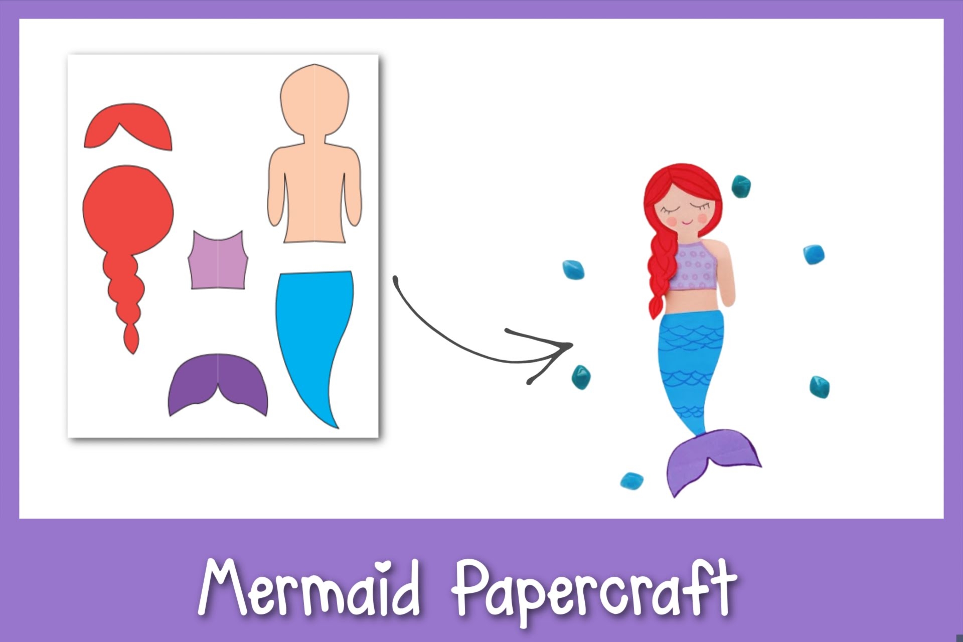 Mermaid Papercraft Frosting And Glue Easy Crafts Games Recipes And Fun