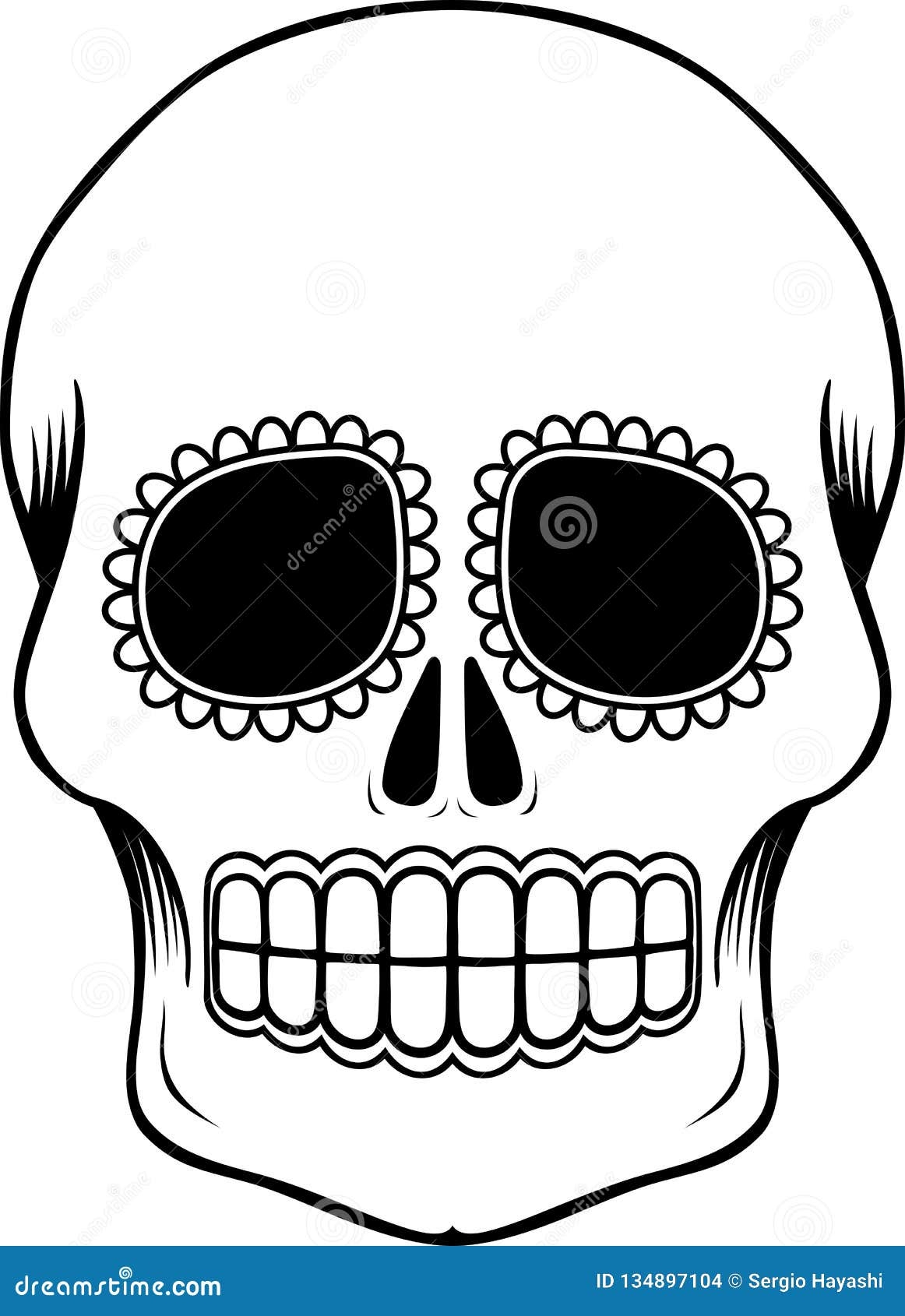 Free Printable Sugar Skull Template