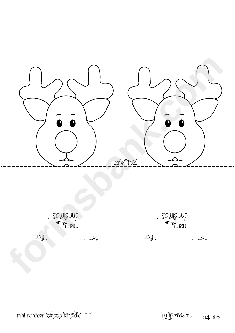 Reindeer Face Template Printable