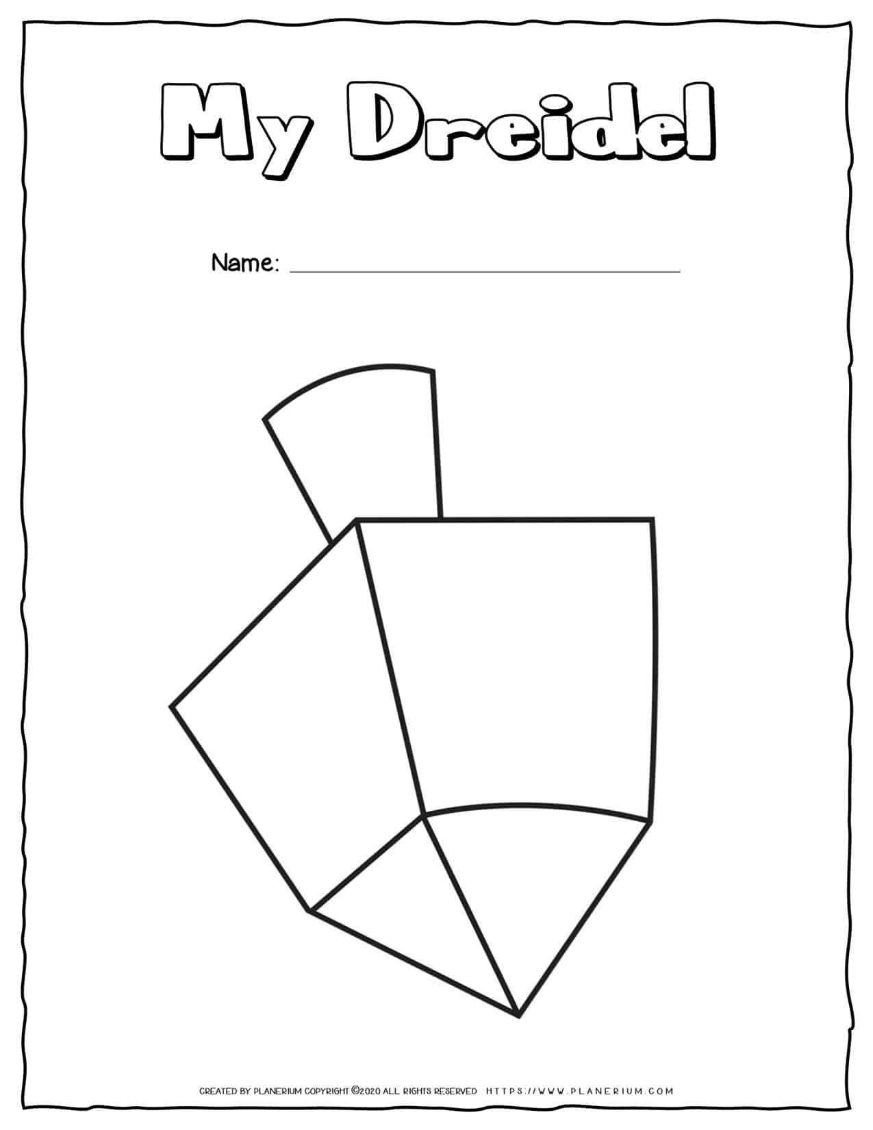 My Dreidel Coloring Page Free Printable Planerium