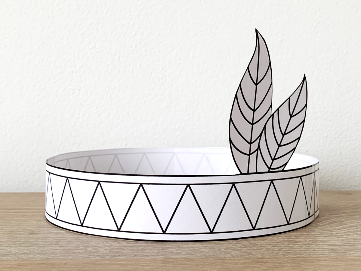 Native American Headband Feathers Paper Crown Printable Coloring Craft Made By Teachers