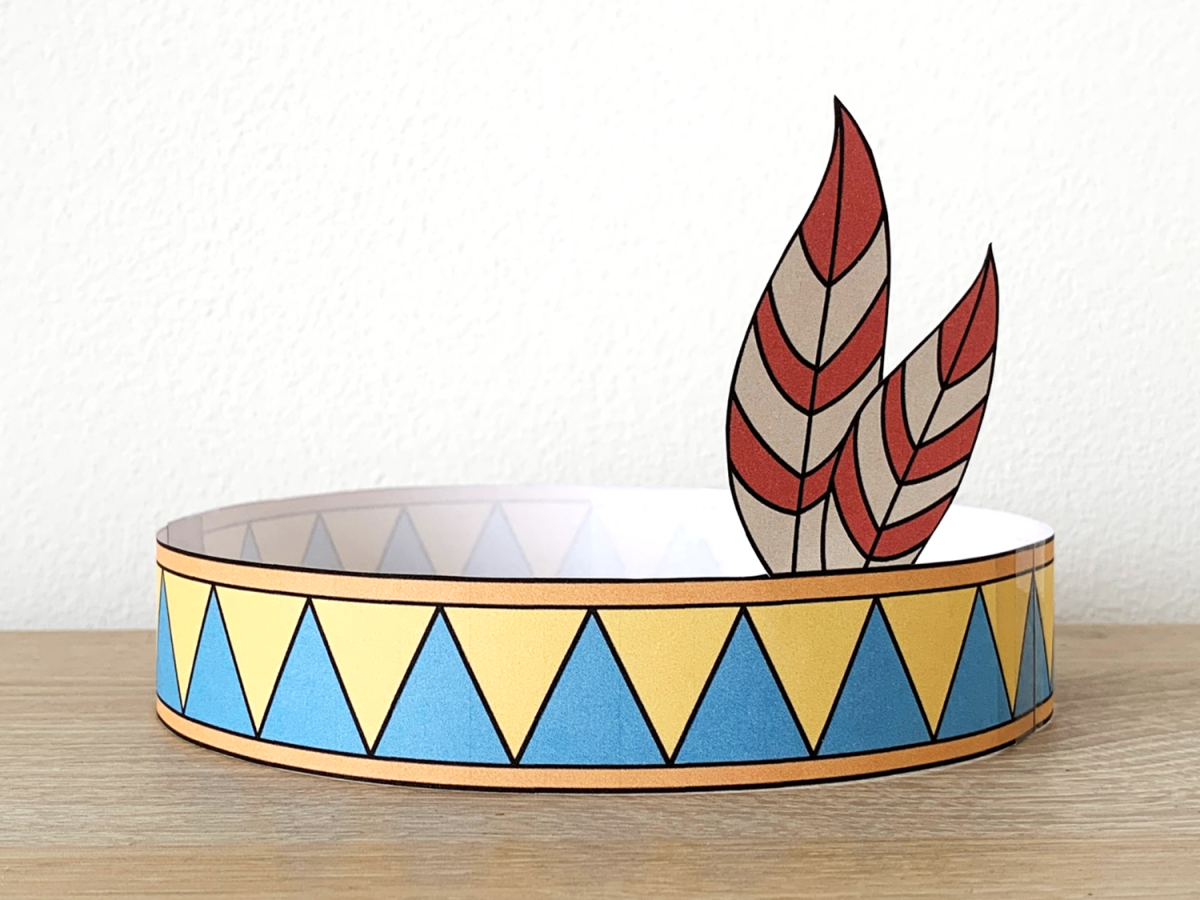 Native American Headbands Feathers Paper Crowns Printable Coloring Craft Made By Teachers