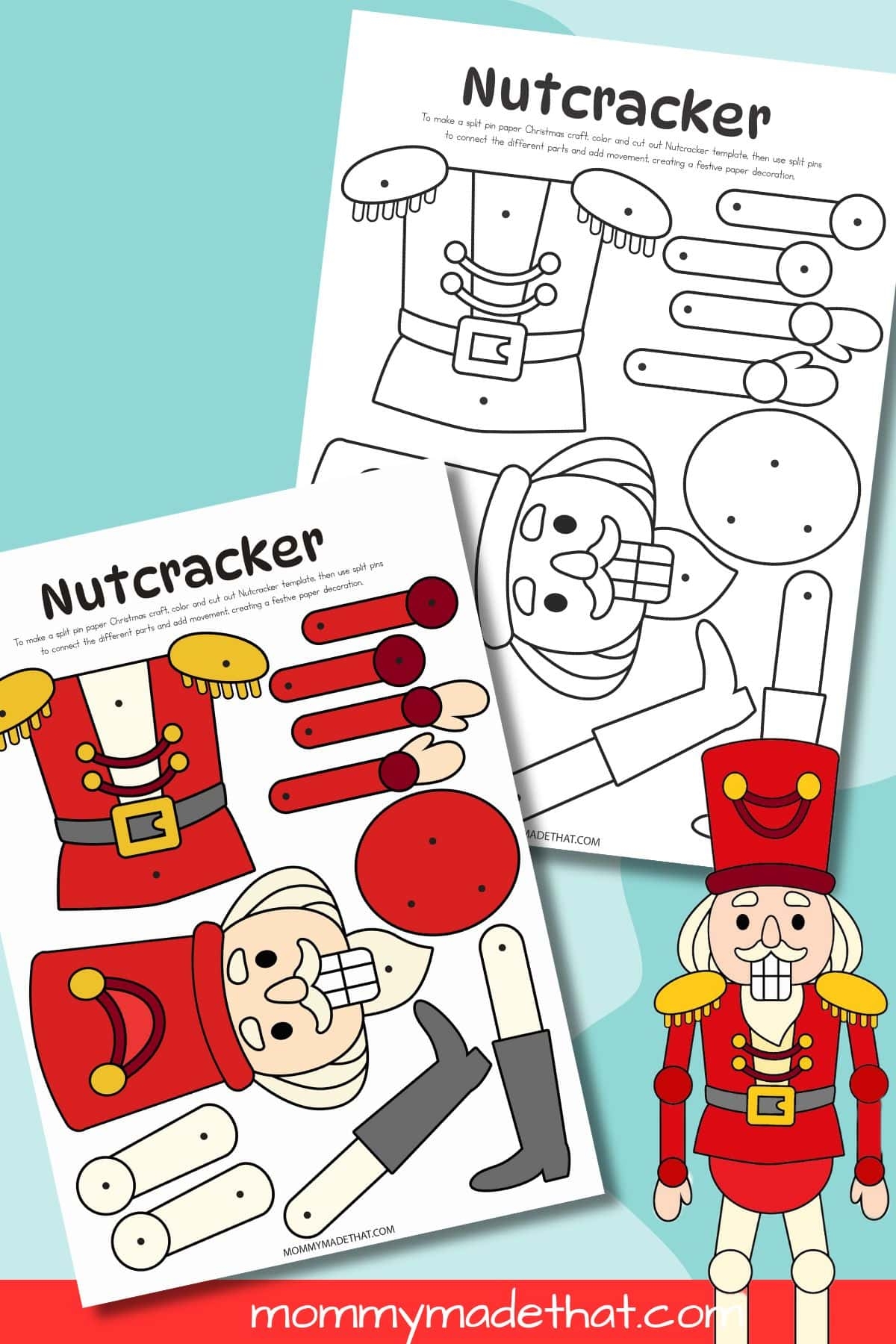 Nutcracker Split Pin Craft Free Printable 