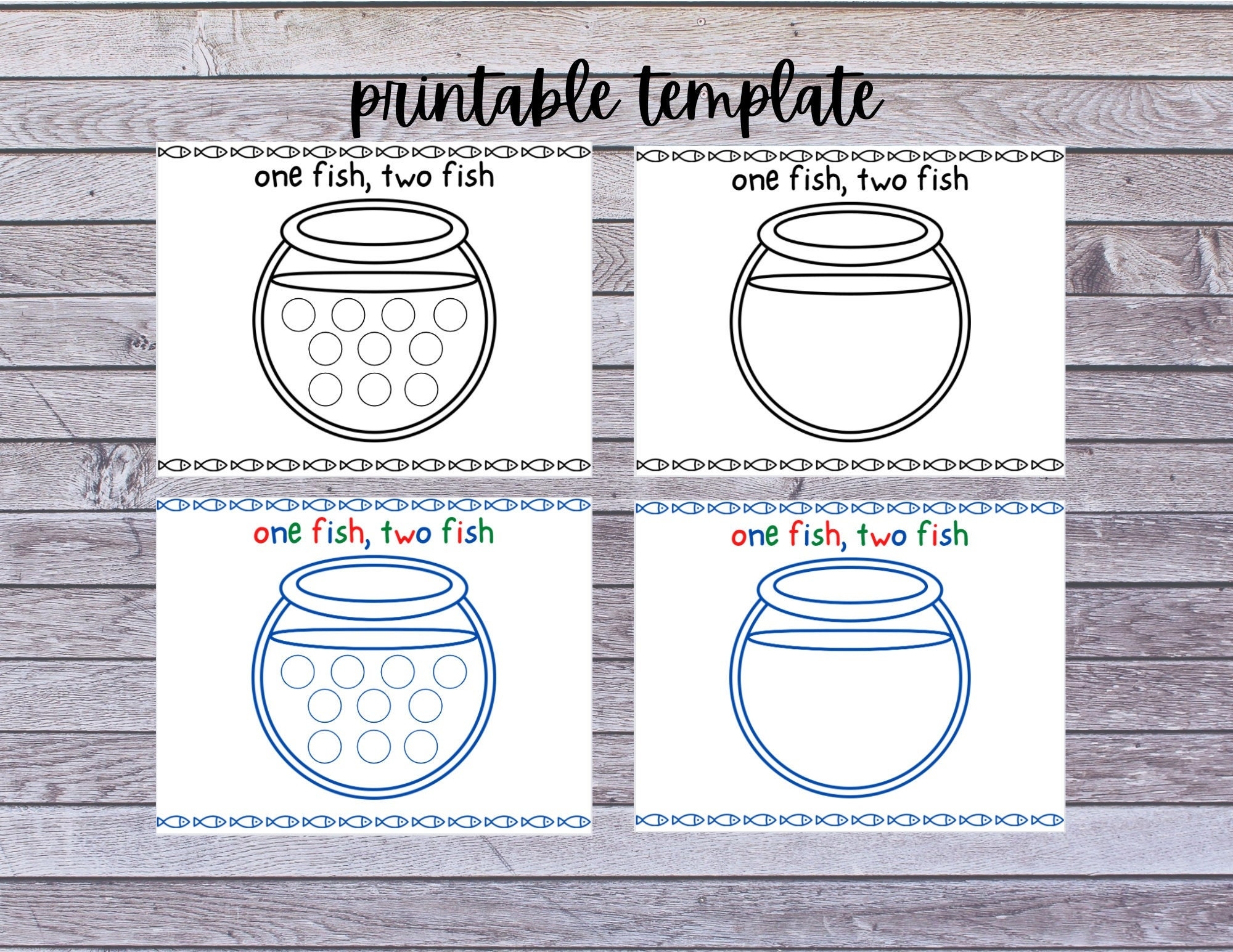 Free Printable Fish Bowl Template