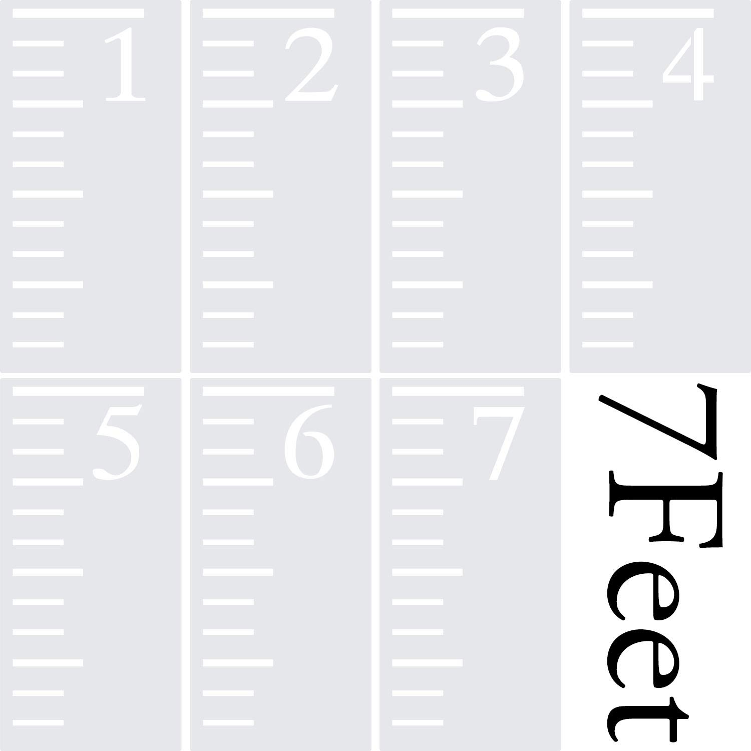 Onwon 7 Feet Growth Chart Stencil Measuring Kids Height Growth Chart Scale Stencils Reusable Ruler Template Painting On Wood Amazon ca Baby