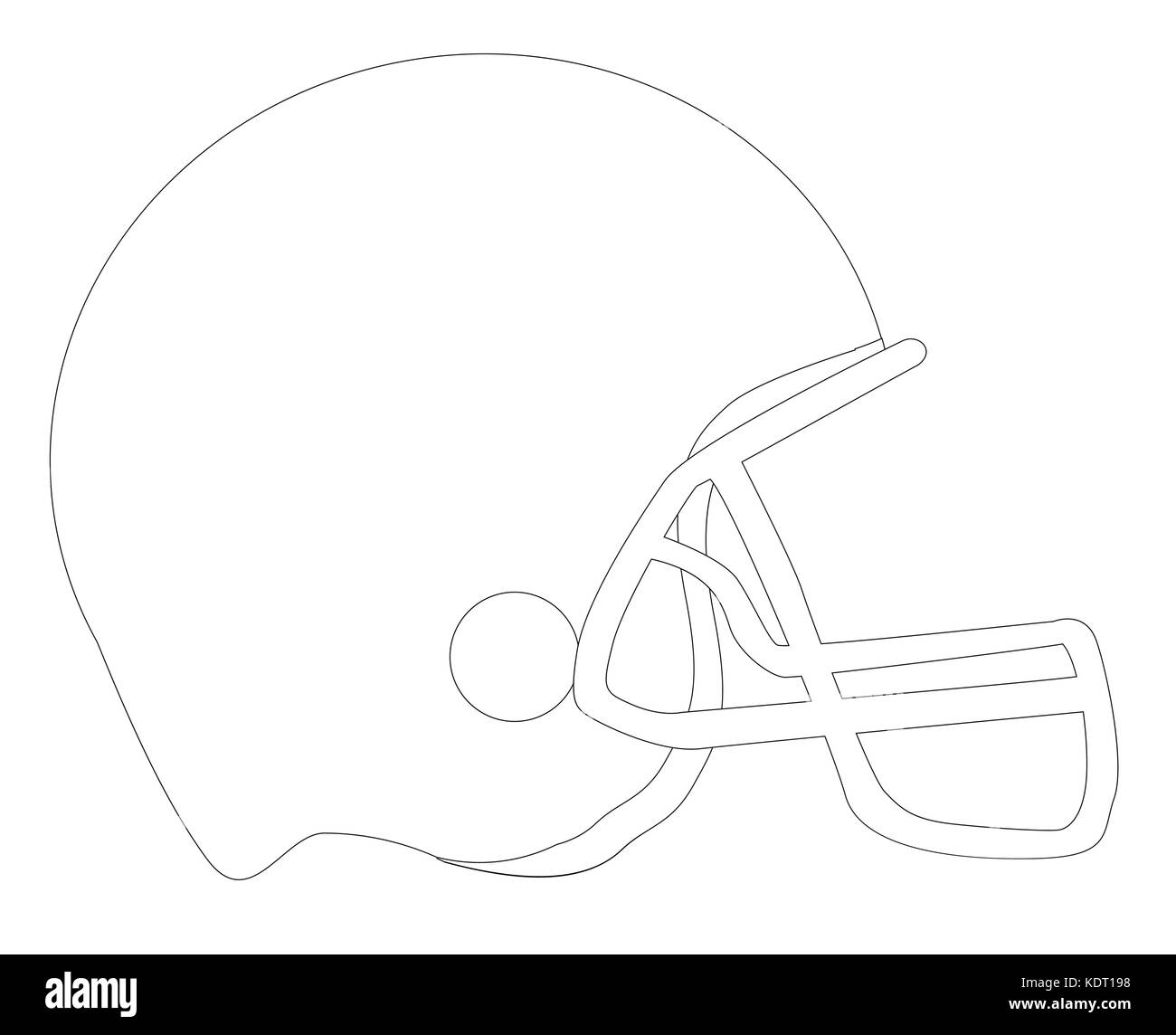 Outline Sketch Of An Football Helmet On A White Background Stock Vector Image Art Alamy