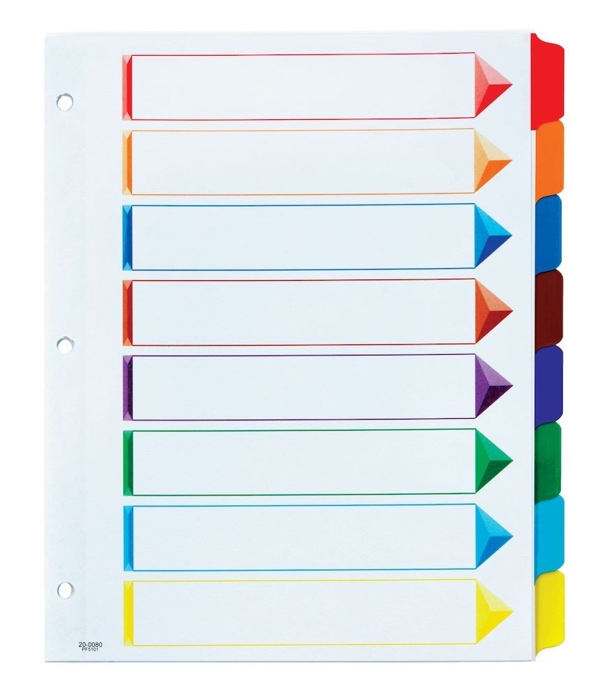 OXFORD OMNI DEX TAB DIVIDERS PRINTABLE ASSORTED 1 ST Multi Access Office