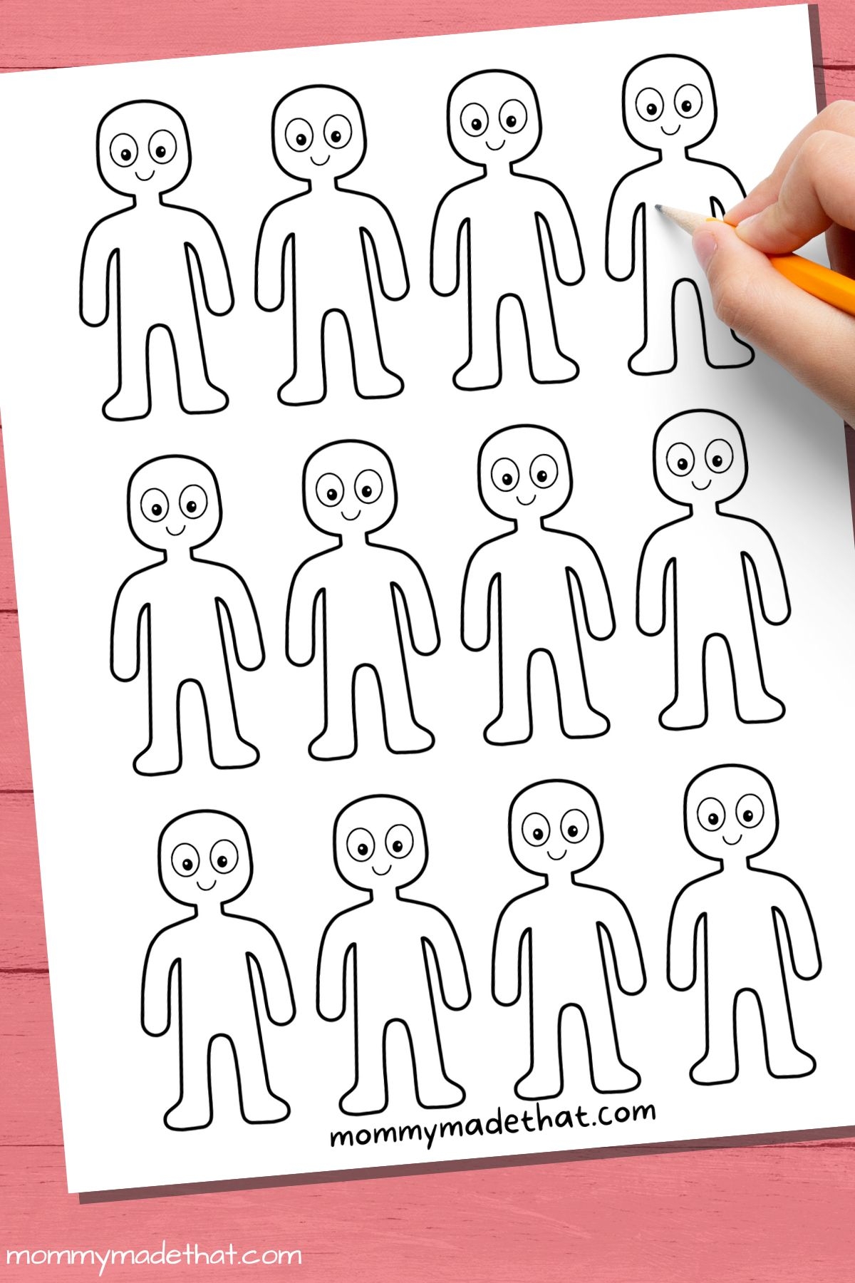Person Outline And Templates Lots Of Free Printables 