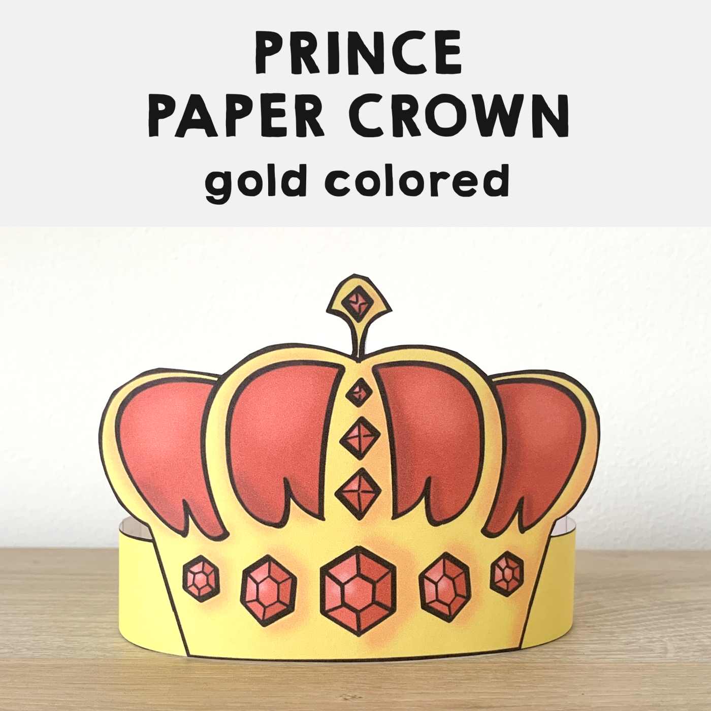 Prince King Paper Gold Crown Printable Royal Costume Craft Activity Made By Teachers