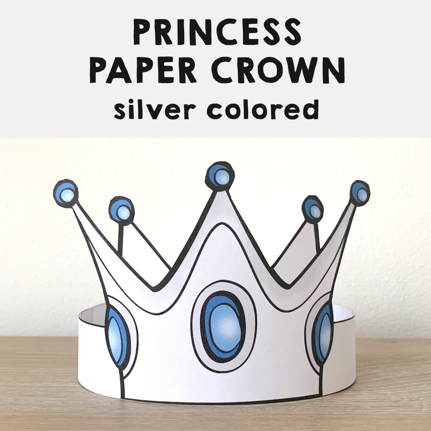 Princess Paper Silver Crown Printable Royal Costume Craft Activity Made By Teachers