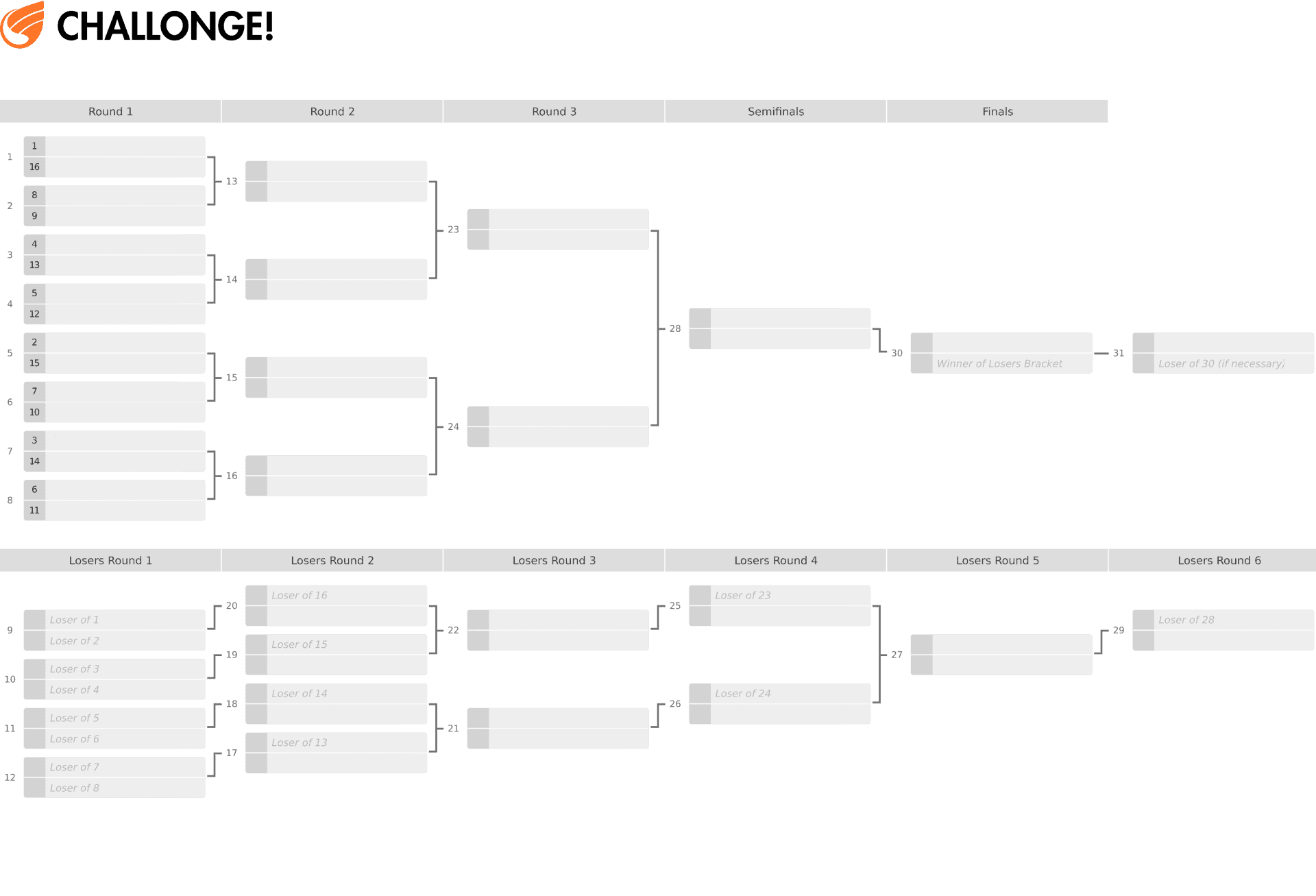 Printable 16 Team Bracket Guide BlueBurst