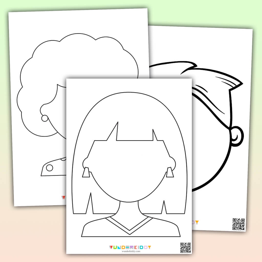 Printable Blank Faces Template And Coloring Pages For Kids