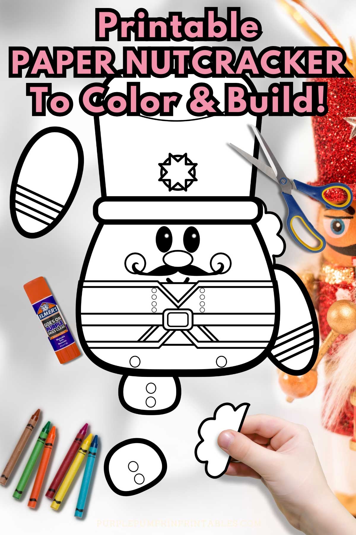 Printable Color Build A Nutcracker
