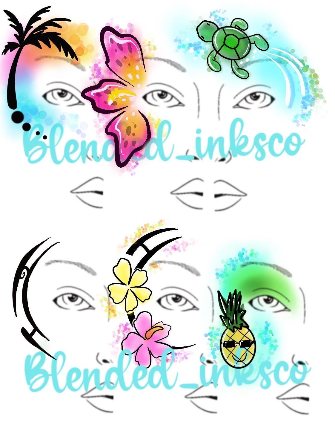 Printable Face Painting Design Menu Etsy