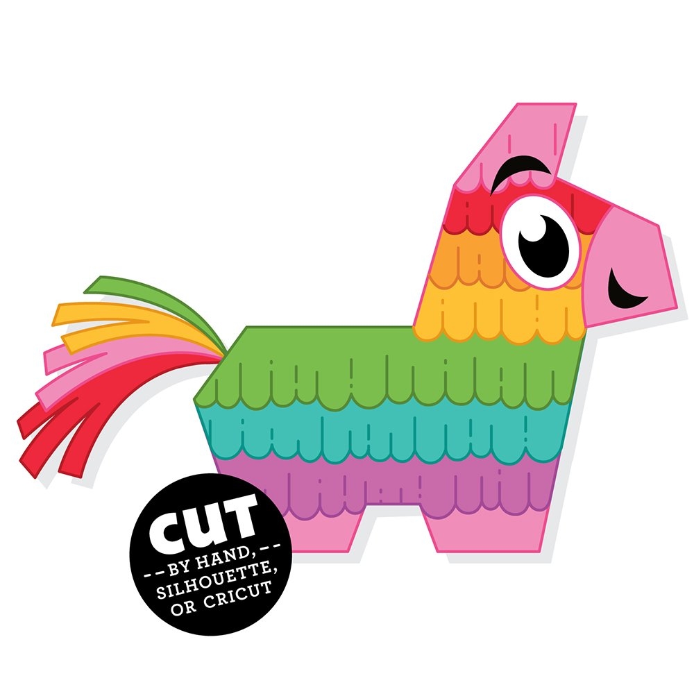 Printable Mini Pi ata Favor Boxes Rainbow Version Cut Paste Celebrate Printable Projects SVG Cut Files