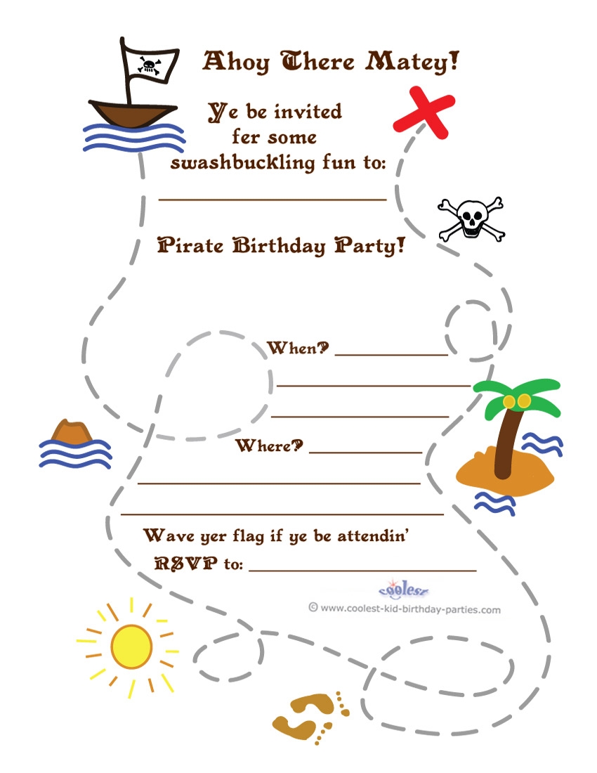 Printable Treasure Map Invitation Coolest Free Printables