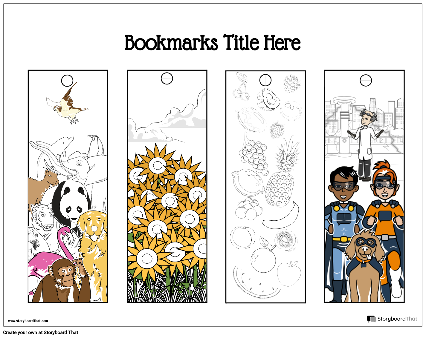 Template Bookmarks Printable