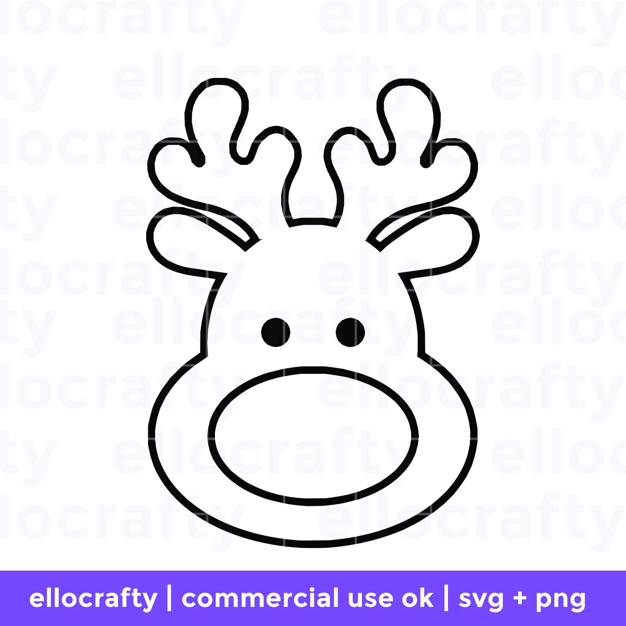 Reindeer Head Template Etsy